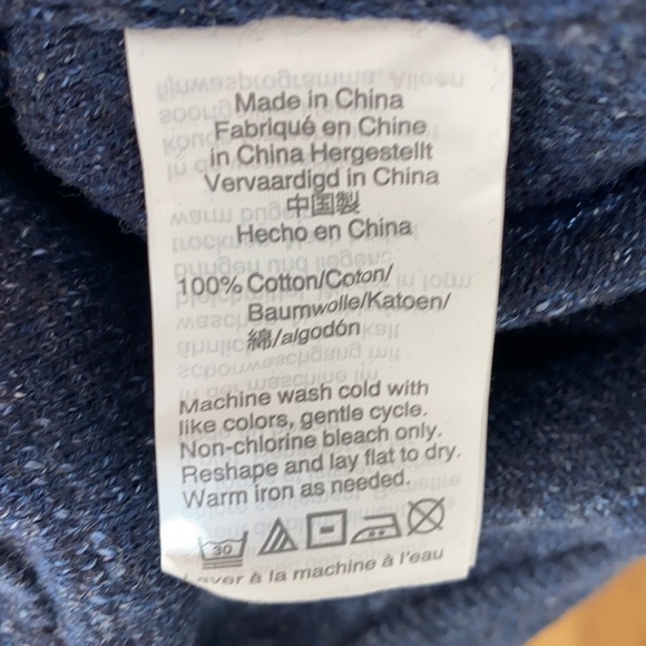 JCrew Factory Ragland budded crewneck sweater - Navy Blue - Large - Picture 4 of 4